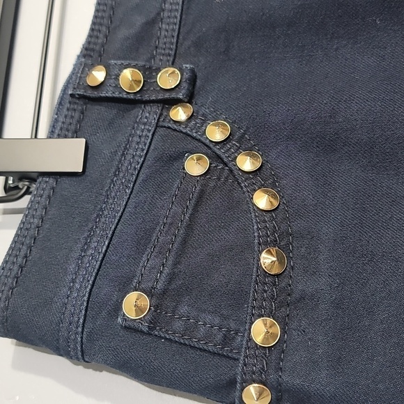 FENDI Studded Dark Wash Straight Leg Jeans - Picture 3 of 11